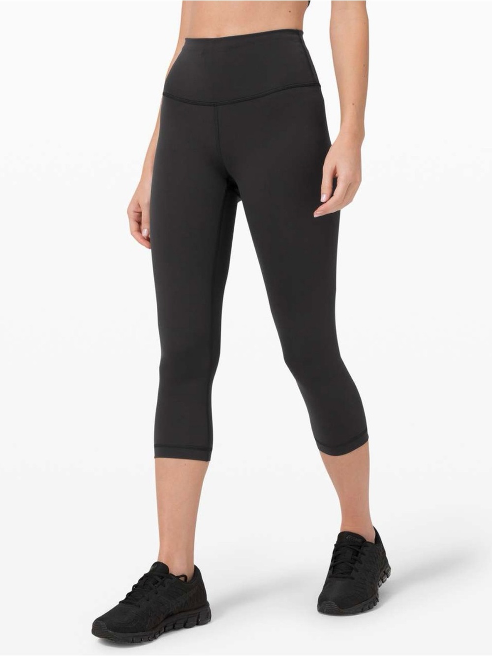 Lululemon Wunder Train High-Rise Crop 21â Black Size 8 Everlux Leggings